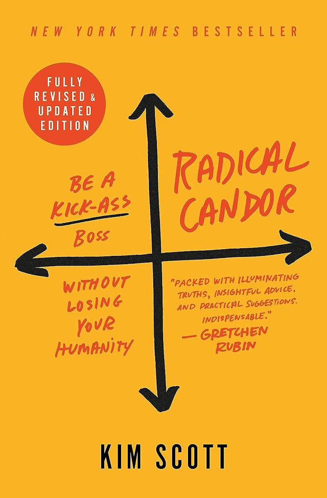Book cover for Radical Candor: Be a Kick-Ass Boss Without Losing Your Humanity by Kim Scott