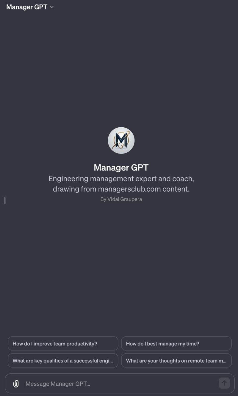image for 📣 New on Managers Club: Meet Manager GPT